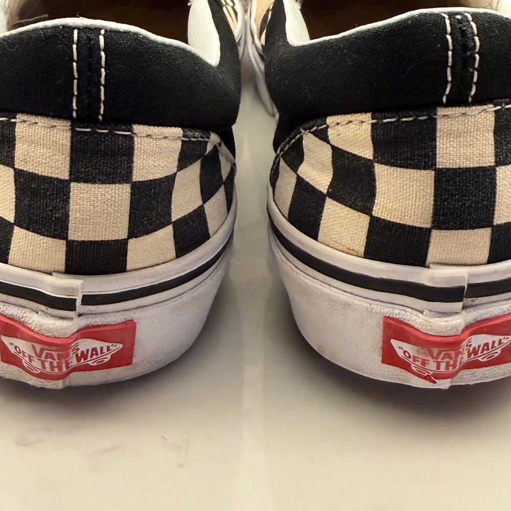 Vans Classic Slip-On Checkerboard Rose Embroidery Sneakers Womens 9.5 Mens 8.0 - Picture 5 of 8